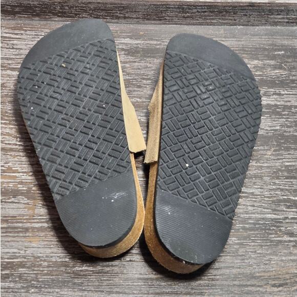 Lands End Women's Tan Leather Double Strap Slip On Comfort Sandal Size 9 - Picture 6 of 6